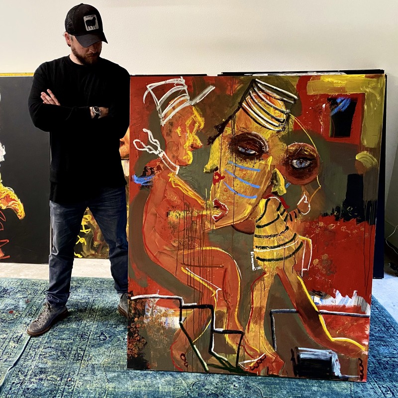 Artwork from Obsessions of Man Series by Henderson